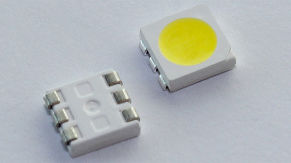 5050三芯白光LED灯珠 LED二极管